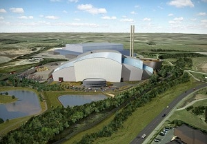 An artists impression of the Kingswood energy from waste facility proposed by Biffa 